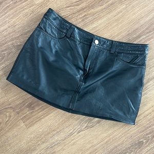 Vintage leather skirt